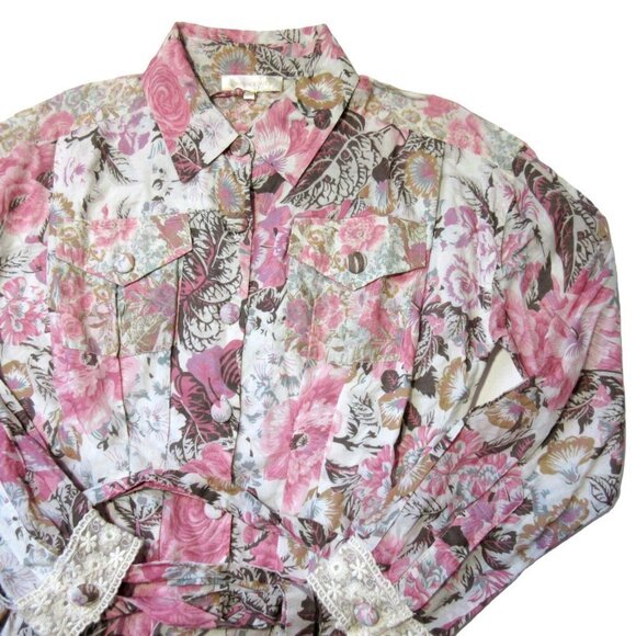 NWT LoveShackFancy Morellia Jumpsuit in Dew Drop Floral Cotton 1-Piece XS $395 - Picture 5 of 11